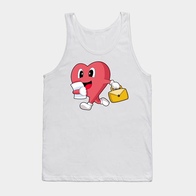 Heart Secretary Briefcase Tank Top by Markus Schnabel